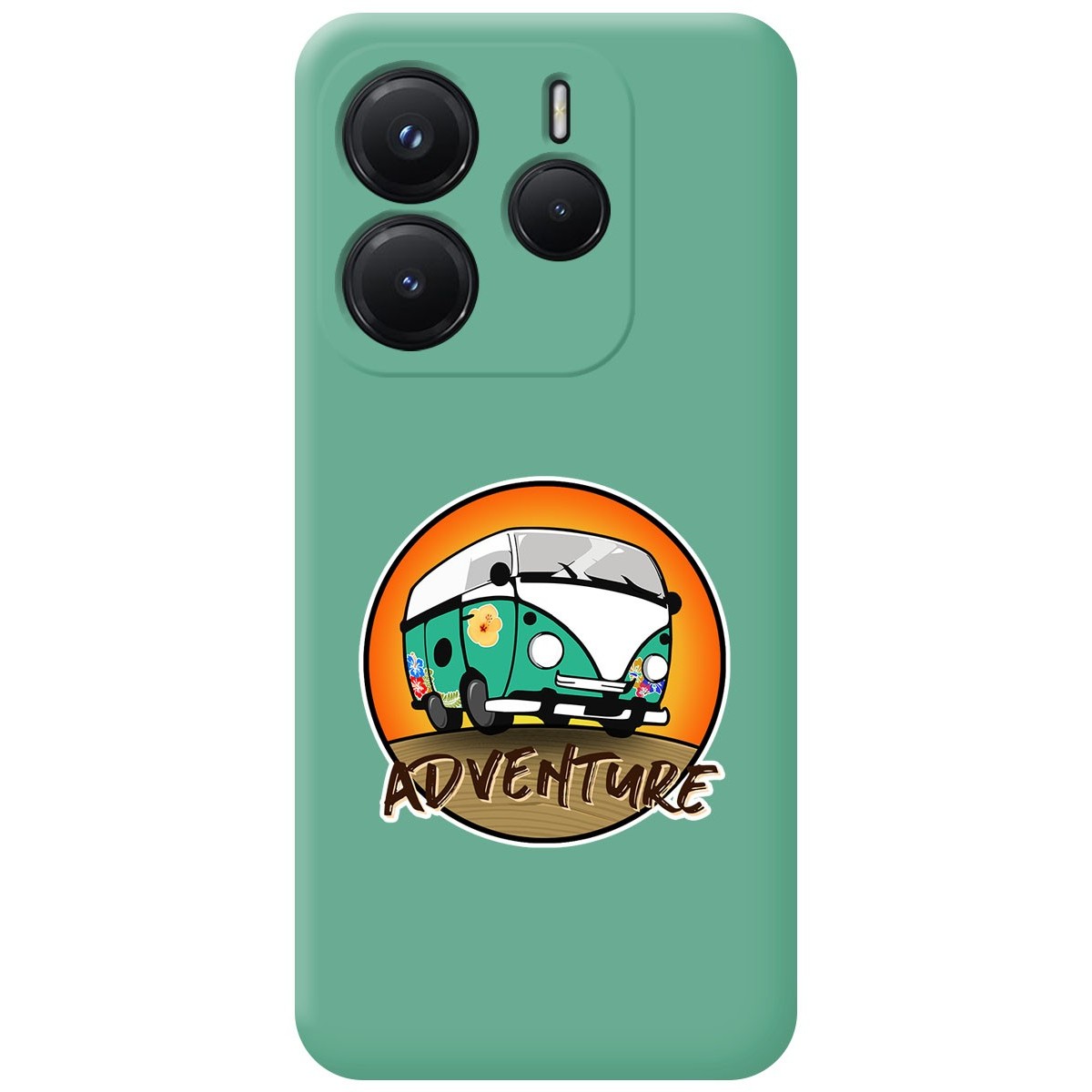 Funda Silicona Líquida Verde para Xiaomi Redmi Note 14 4G diseño Adventure Dibujos
