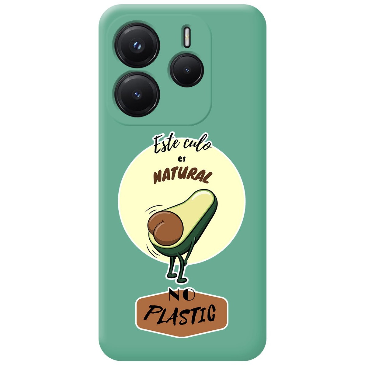 Funda Silicona Líquida Verde para Xiaomi Redmi Note 14 4G diseño Culo Natural Dibujos