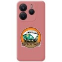 Funda Silicona Líquida Rosa para Xiaomi Redmi Note 14 5G diseño Adventure Dibujos