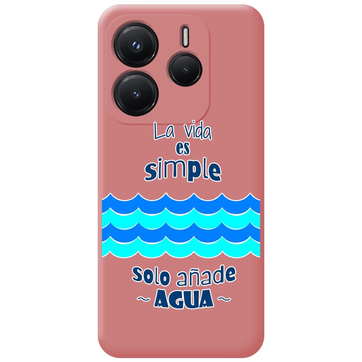 Funda Silicona Líquida Rosa para Xiaomi Redmi Note 14 5G diseño Agua Dibujos