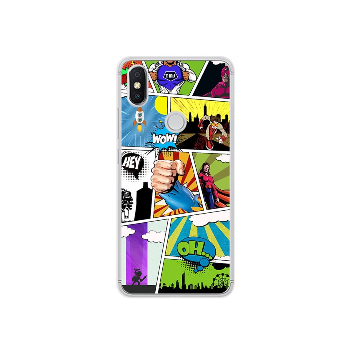 Funda Gel Tpu para Xiaomi Redmi S2 Diseño Comic Dibujos