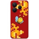Funda Silicona Líquida Roja para Xiaomi Redmi Note 14 5G diseño Abeja Dibujos