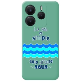 Funda Silicona Líquida Verde para Xiaomi Redmi Note 14 5G diseño Agua Dibujos