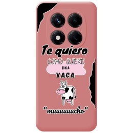 Funda Silicona Líquida Rosa para Xiaomi Redmi Note 14 Pro 5G diseño Vaca Dibujos