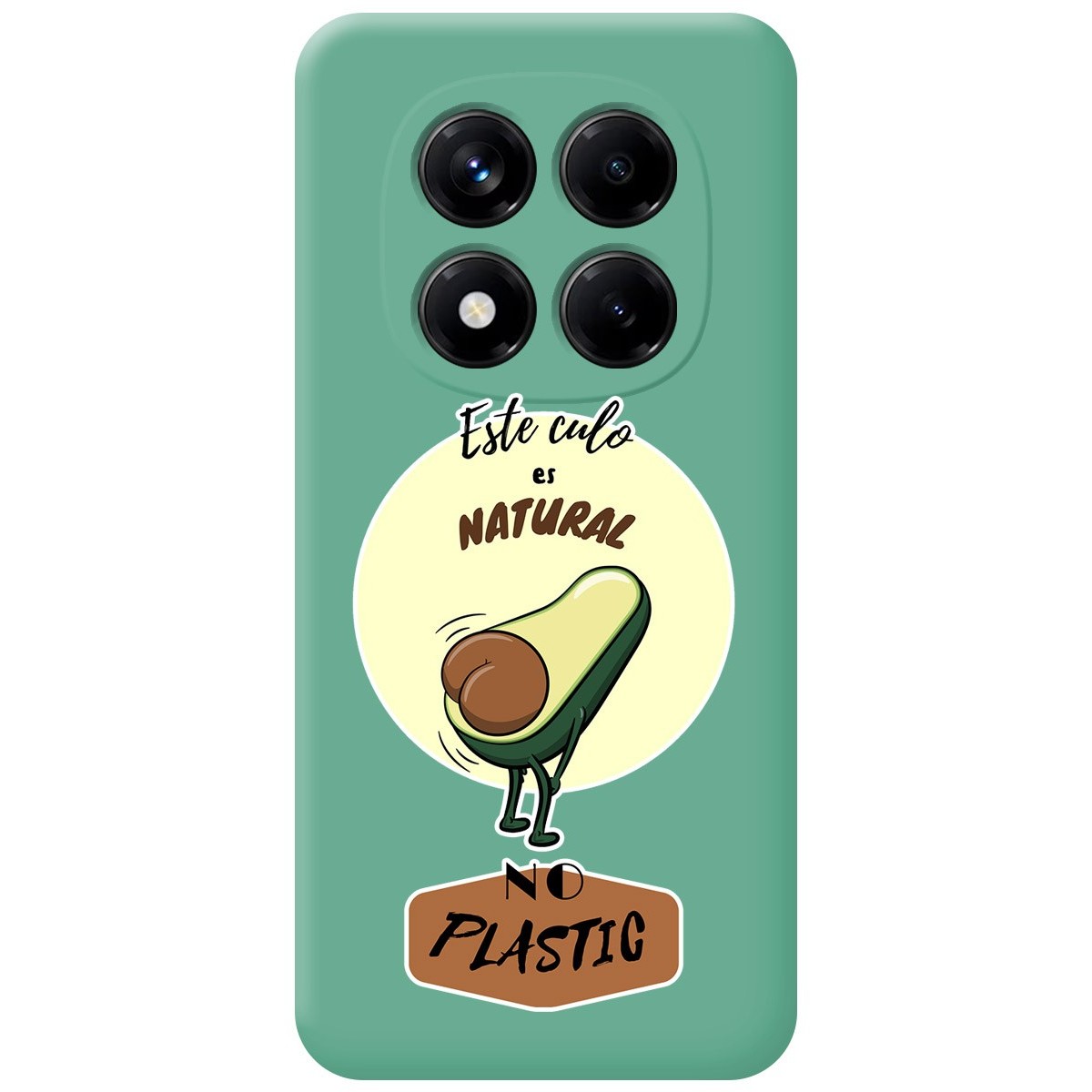 Funda Silicona Líquida Verde para Xiaomi Redmi Note 14 Pro 5G diseño Culo Natural Dibujos