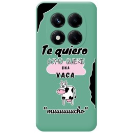 Funda Silicona Líquida Verde para Xiaomi Redmi Note 14 Pro 5G diseño Vaca Dibujos