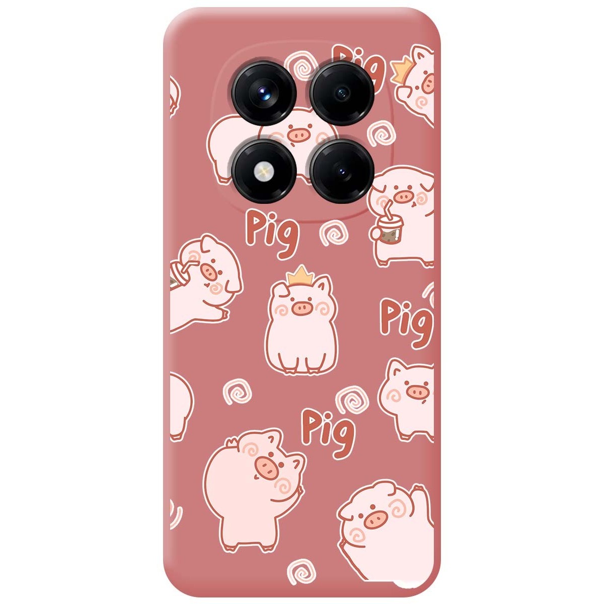Funda Silicona Líquida Rosa para Xiaomi Redmi Note 14 Pro+ Plus 5G diseño Cerdos Dibujos