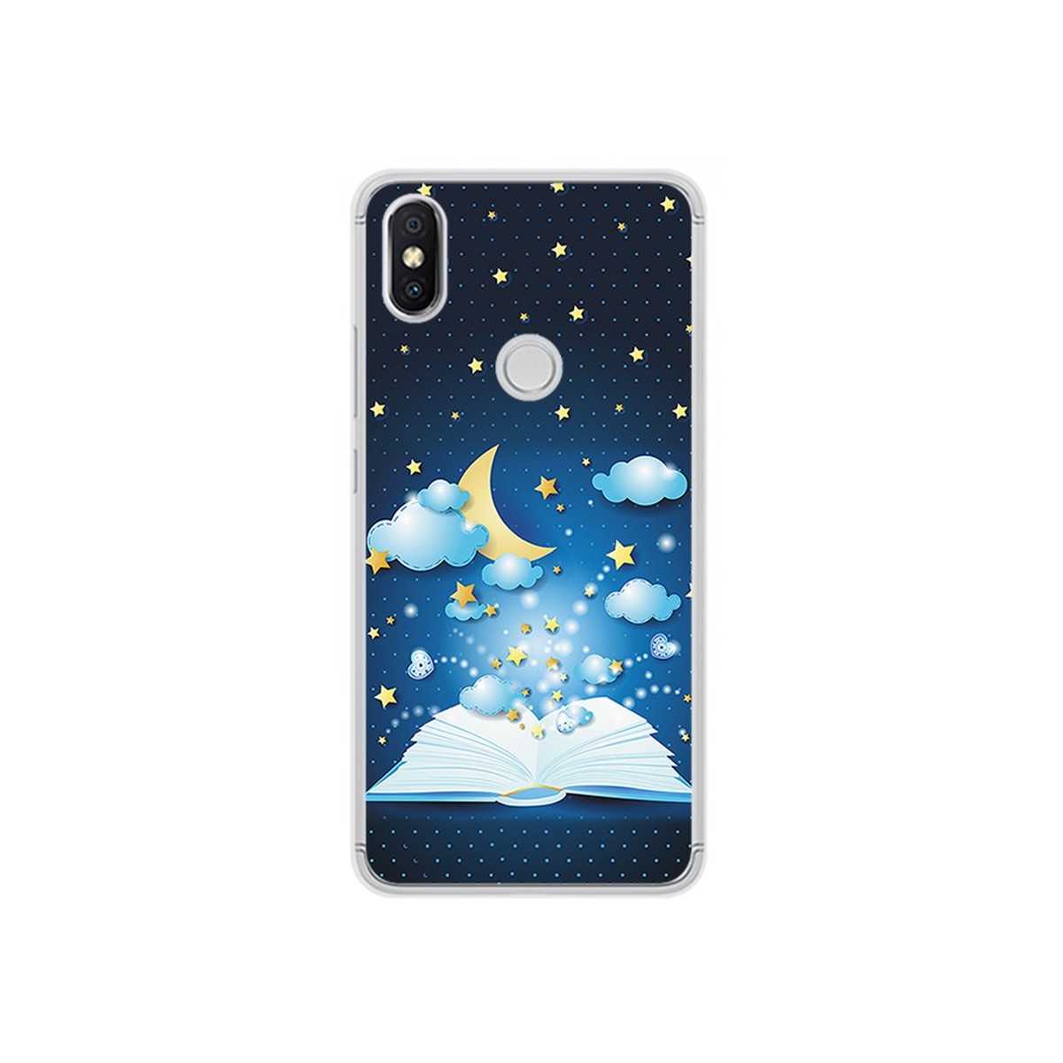 Funda Gel Tpu para Xiaomi Redmi S2 Diseño Libro Cuentos Dibujos