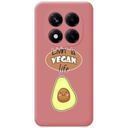 Funda Silicona Líquida Rosa para Xiaomi Redmi Note 14 Pro+ Plus 5G diseño Vegan Life Dibujos