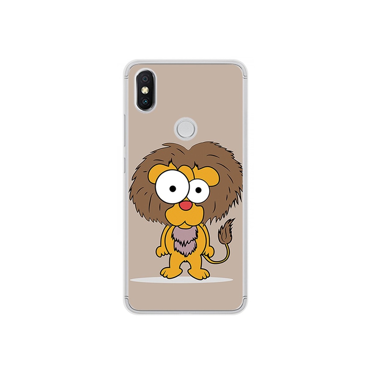 Funda Gel Tpu para Xiaomi Redmi S2 Diseño Leon Dibujos