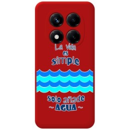 Funda Silicona Líquida Roja para Xiaomi Redmi Note 14 Pro+ Plus 5G diseño Agua Dibujos