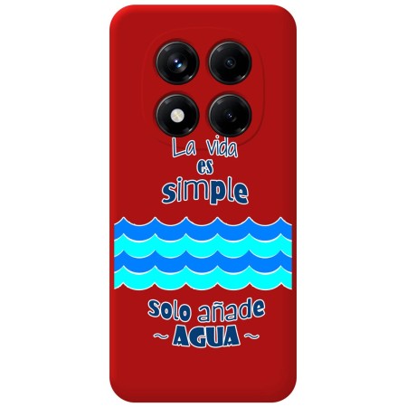 Funda Silicona Líquida Roja para Xiaomi Redmi Note 14 Pro+ Plus 5G diseño Agua Dibujos