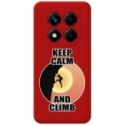 Funda Silicona Líquida Roja para Xiaomi Redmi Note 14 Pro+ Plus 5G diseño Hombre Escalada Dibujos
