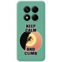 Funda Silicona Líquida Verde para Xiaomi Redmi Note 14 Pro+ Plus 5G diseño Mujer Escalada Dibujos