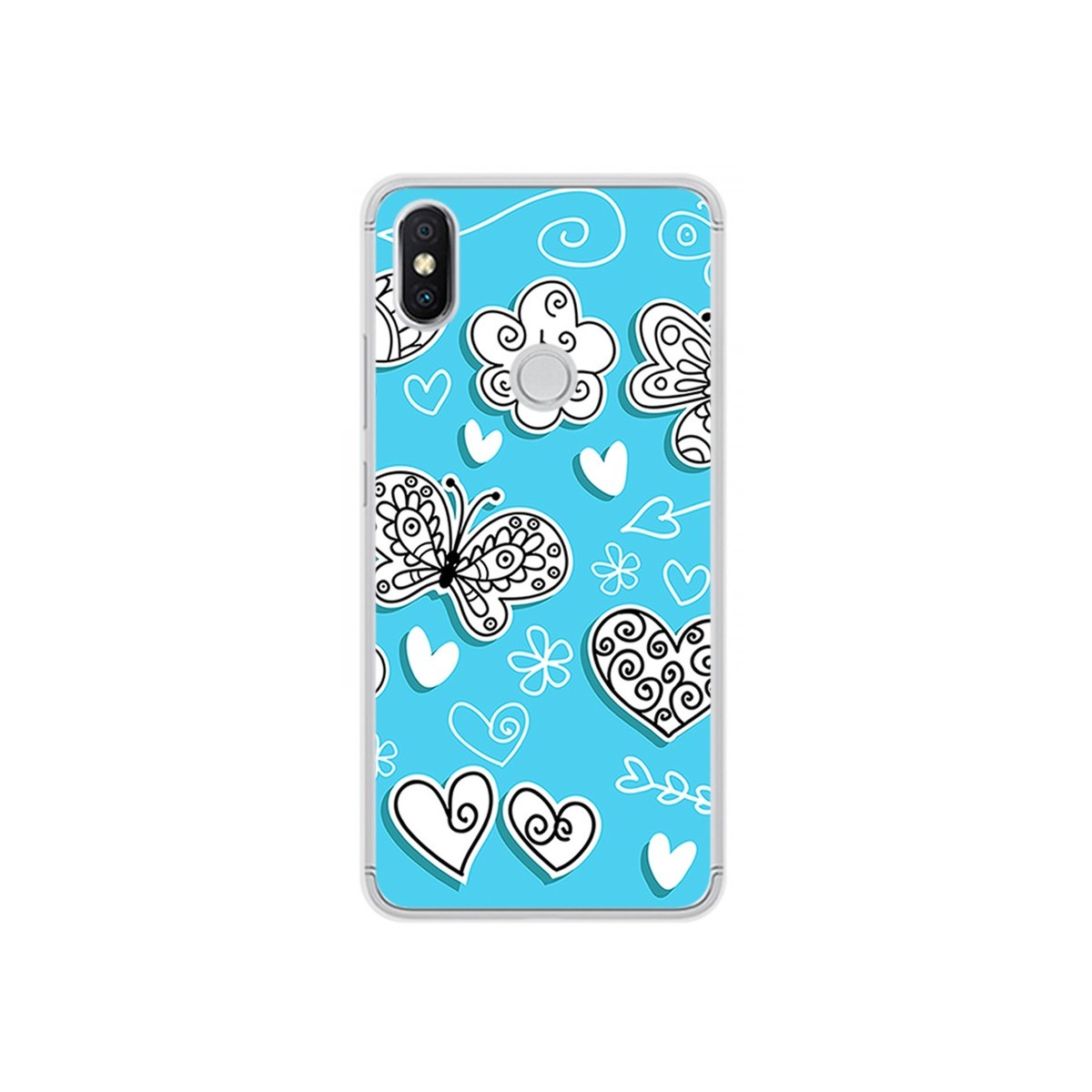 Funda Gel Tpu para Xiaomi Redmi S2 Diseño Mariposas Dibujos