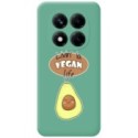 Funda Silicona Líquida Verde para Xiaomi Redmi Note 14 Pro+ Plus 5G diseño Vegan Life Dibujos