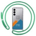 Personaliza tu Funda Colgante Transparente para Samsung Galaxy S25 5G con Cordon Verde Agua Dibujo Personalizada