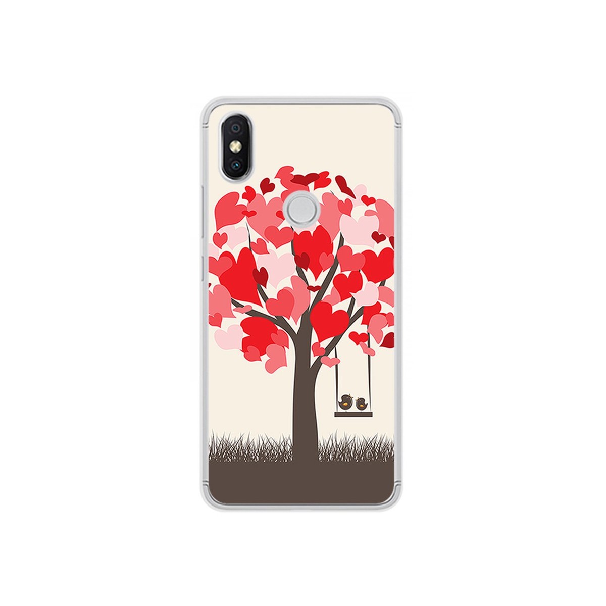Funda Gel Tpu para Xiaomi Redmi S2 Diseño Pajaritos Dibujos