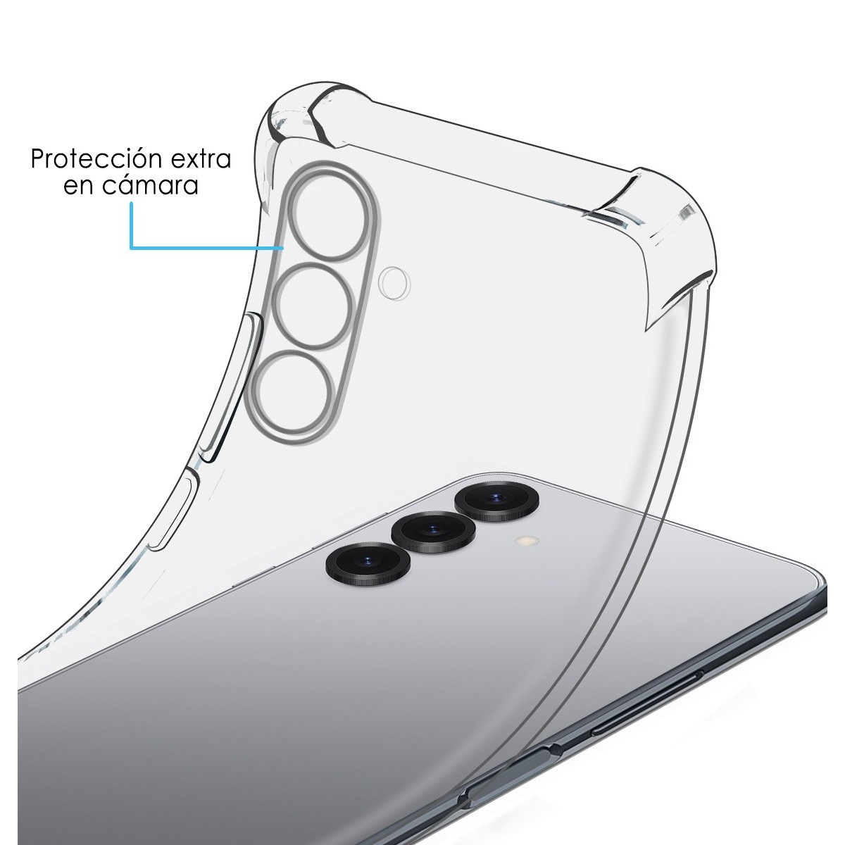 Funda Silicona Antigolpes Transparente para Samsung Galaxy S25+ Plus 5G