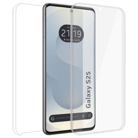 Funda Doble Transparente Pc + Tpu Full Body 360 para Samsung Galaxy S25 5G