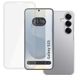Funda Doble Transparente Pc + Tpu Full Body 360 para Samsung Galaxy S25 5G 2