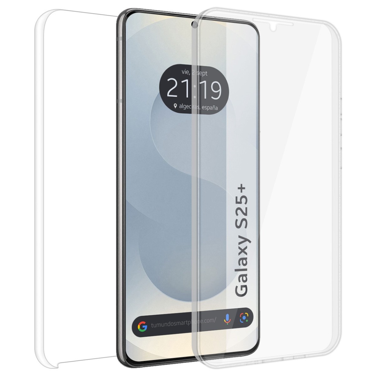 Funda Doble Transparente Pc + Tpu Full Body 360 para Samsung Galaxy S25+ Plus 5G