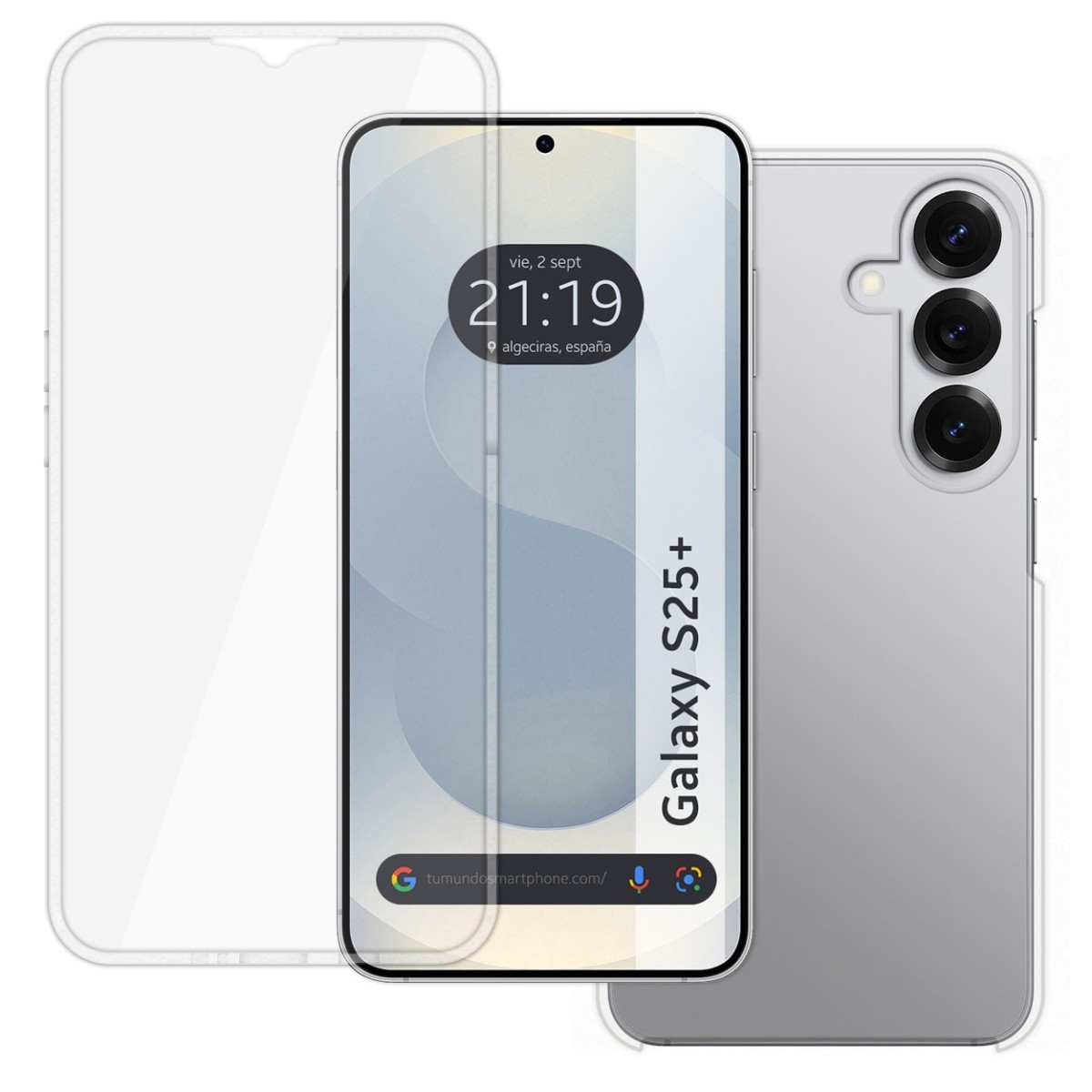 Funda Doble Transparente Pc + Tpu Full Body 360 para Samsung Galaxy S25+ Plus 5G