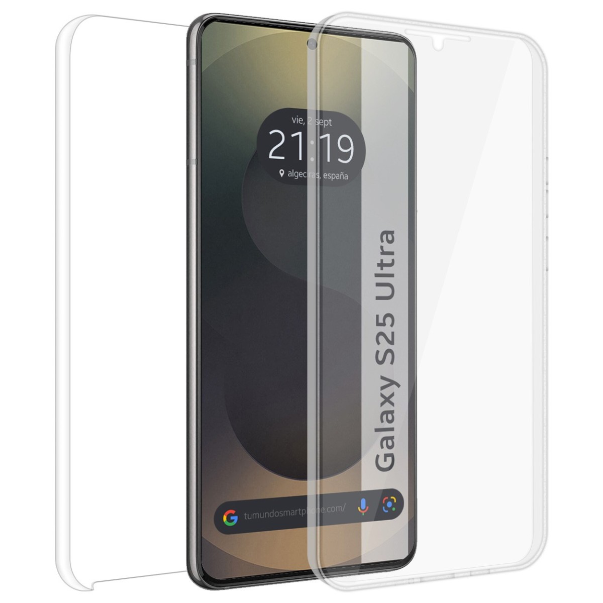 Funda Doble Transparente Pc + Tpu Full Body 360 para Samsung Galaxy S25 Ultra 5G