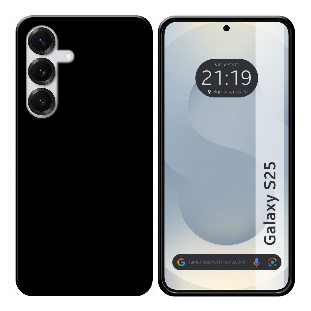 Funda Silicona Gel TPU Negra para Samsung Galaxy S25 5G