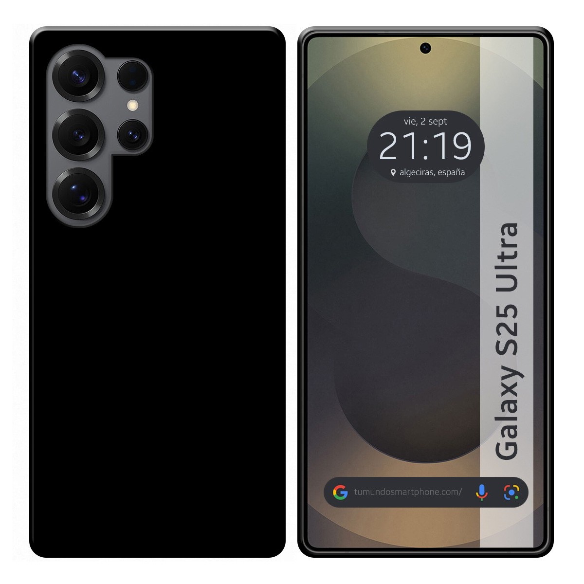 Funda Silicona Gel TPU Negra para Samsung Galaxy S25 Ultra 5G