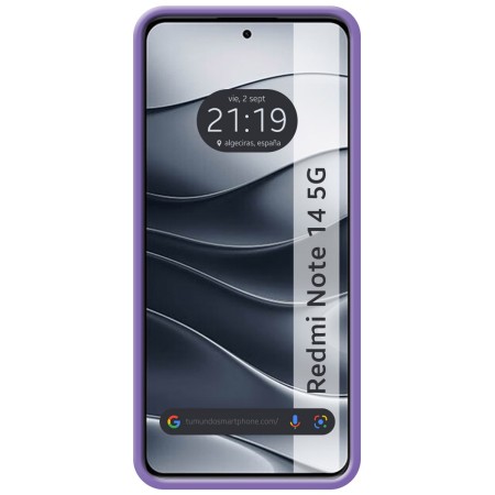 Funda Silicona Líquida Ultra Suave para Xiaomi Redmi Note 14 4G color Morada
