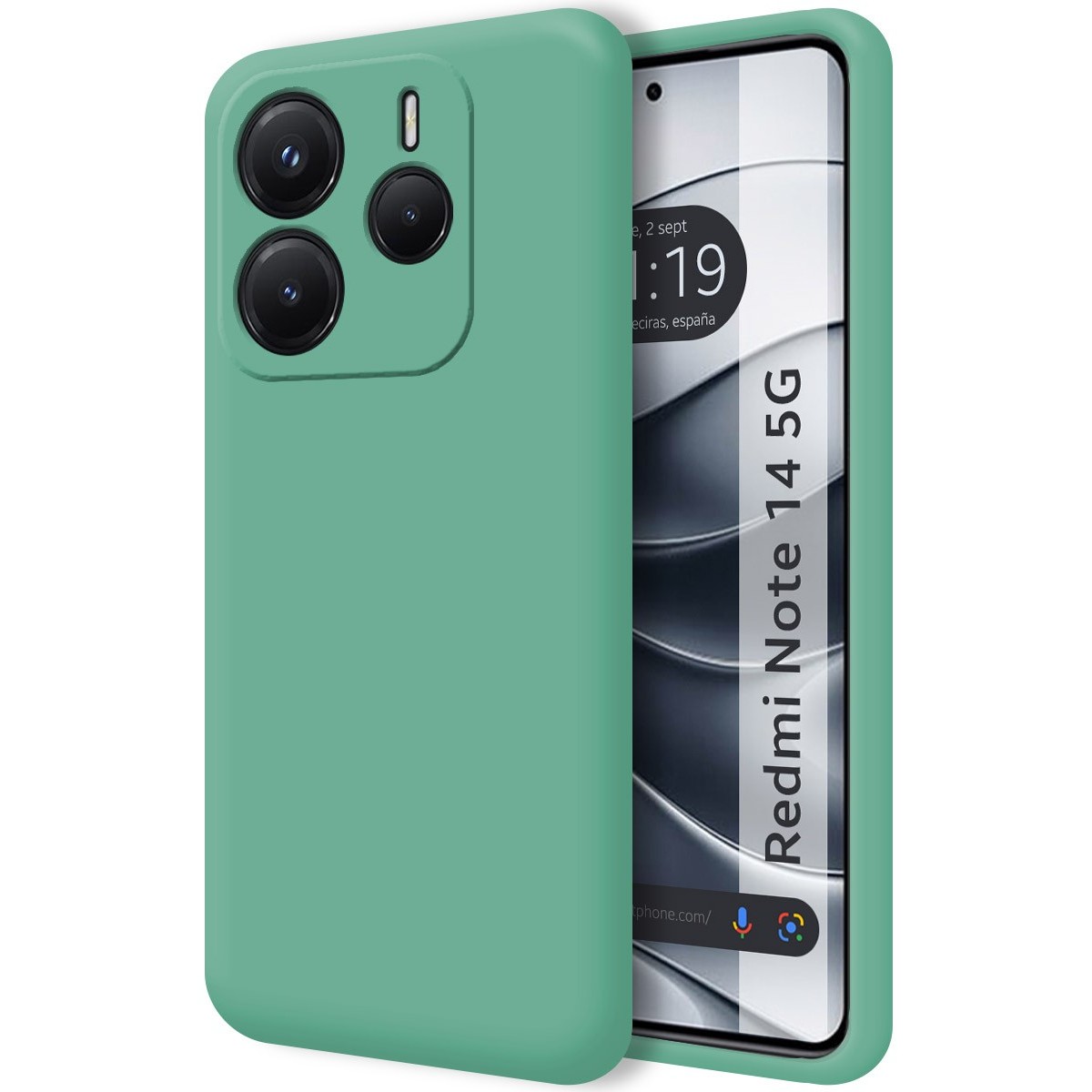 Funda Silicona Líquida Ultra Suave para Xiaomi Redmi Note 14 4G color Verde