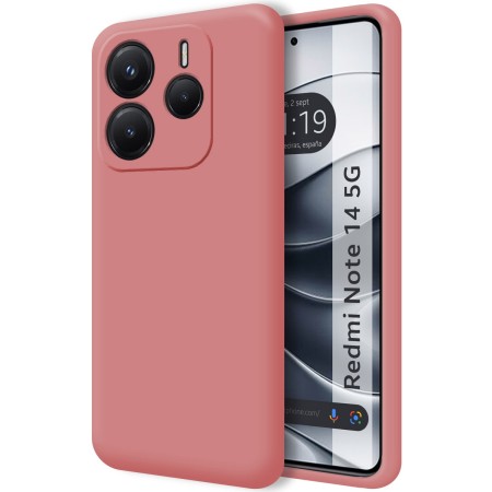 Funda Silicona Líquida Ultra Suave para Xiaomi Redmi Note 14 4G color Rosa