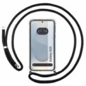 Funda Colgante Transparente para Samsung Galaxy S25 5G con Cordon Negro