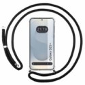 Funda Colgante Transparente para Samsung Galaxy S25+ Plus 5G con Cordon Negro