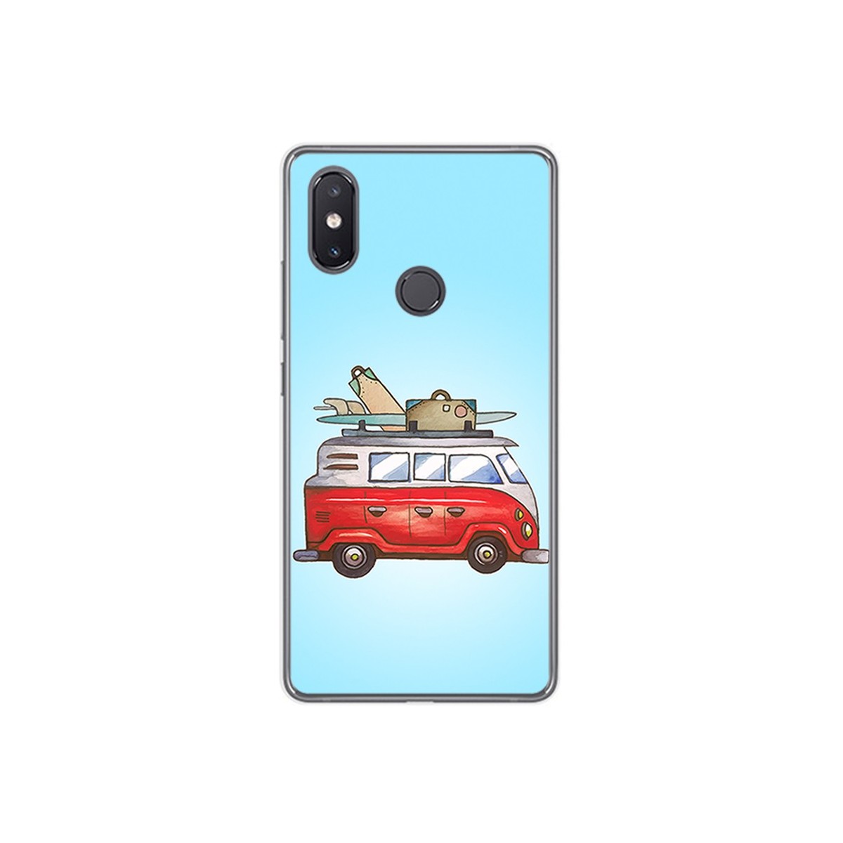 Funda Gel Tpu para Xiaomi Mi 8 Se Diseño Furgoneta Dibujos