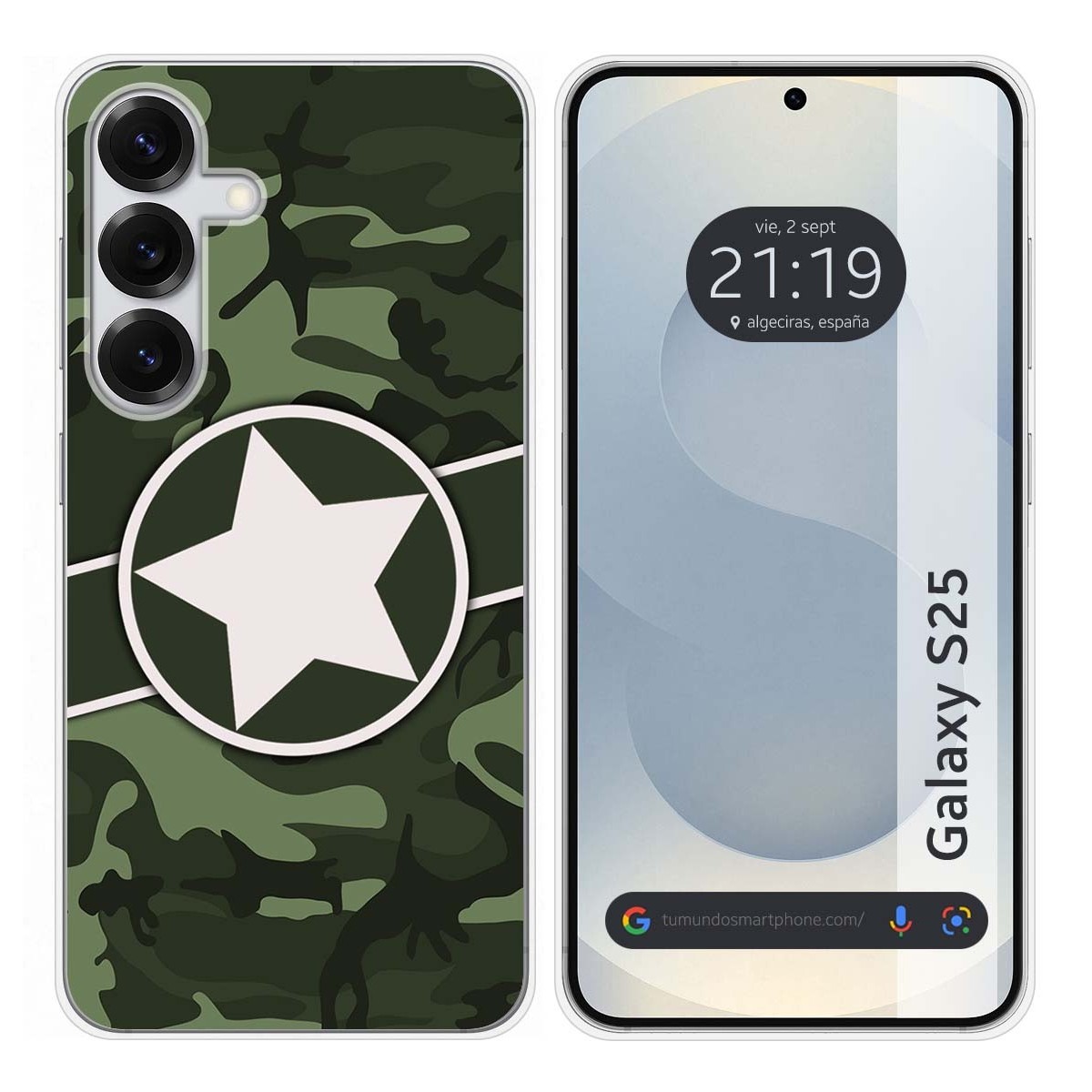 Funda Silicona para Samsung Galaxy S25 5G diseño Camuflaje 01 Dibujos
