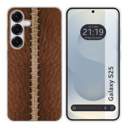 Funda Silicona para Samsung Galaxy S25 5G diseño Cuero 01 Dibujos