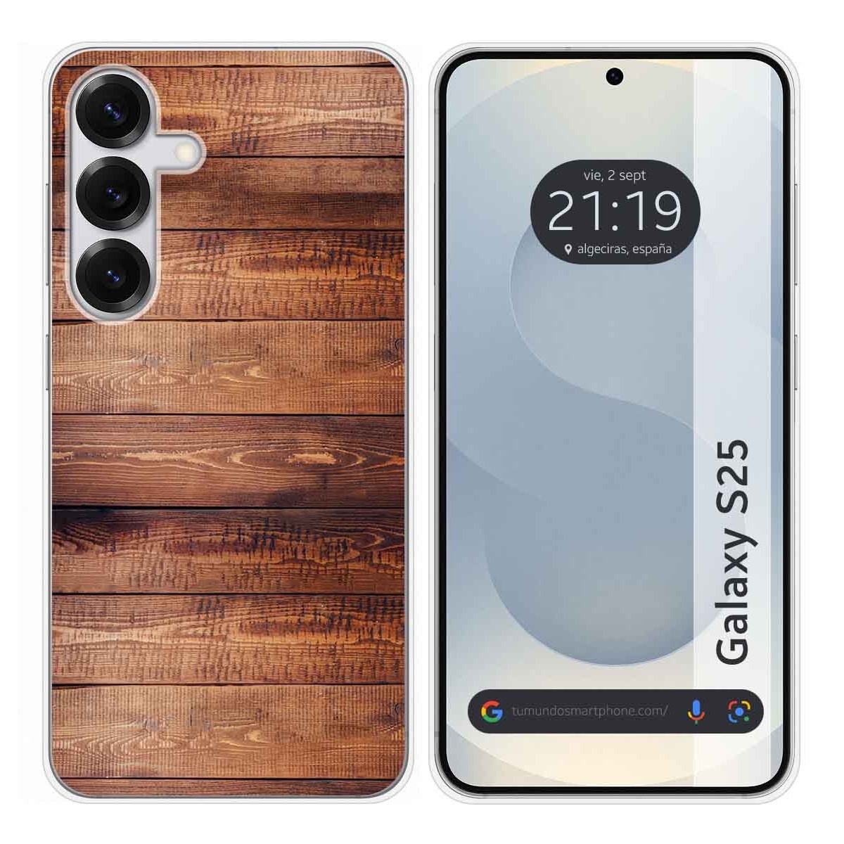 Funda Silicona para Samsung Galaxy S25 5G diseño Madera 02 Dibujos