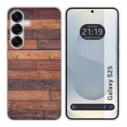 Funda Silicona para Samsung Galaxy S25 5G diseño Madera 03 Dibujos