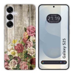 Funda Silicona para Samsung Galaxy S25 5G diseño Madera 08 Dibujos