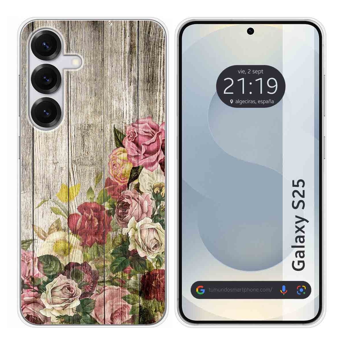 Funda Silicona para Samsung Galaxy S25 5G diseño Madera 08 Dibujos