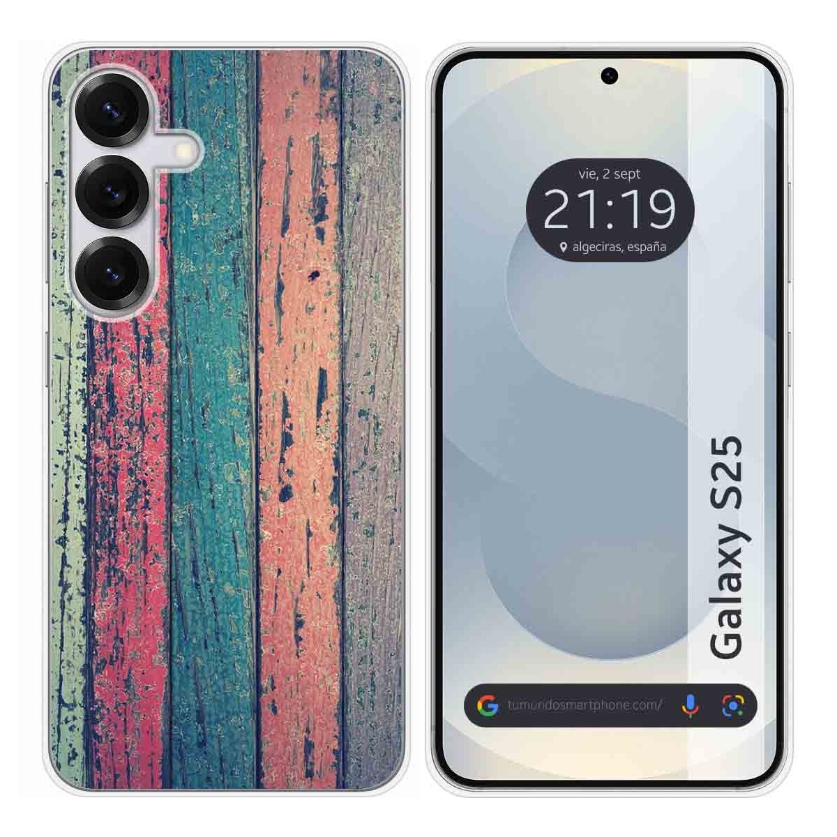 Funda Silicona para Samsung Galaxy S25 5G diseño Madera 10 Dibujos