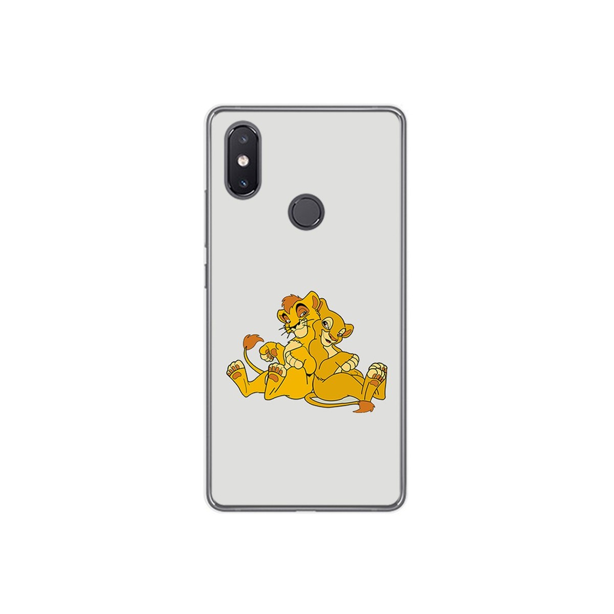 Funda Gel Tpu para Xiaomi Mi 8 Se Diseño Leones Dibujos