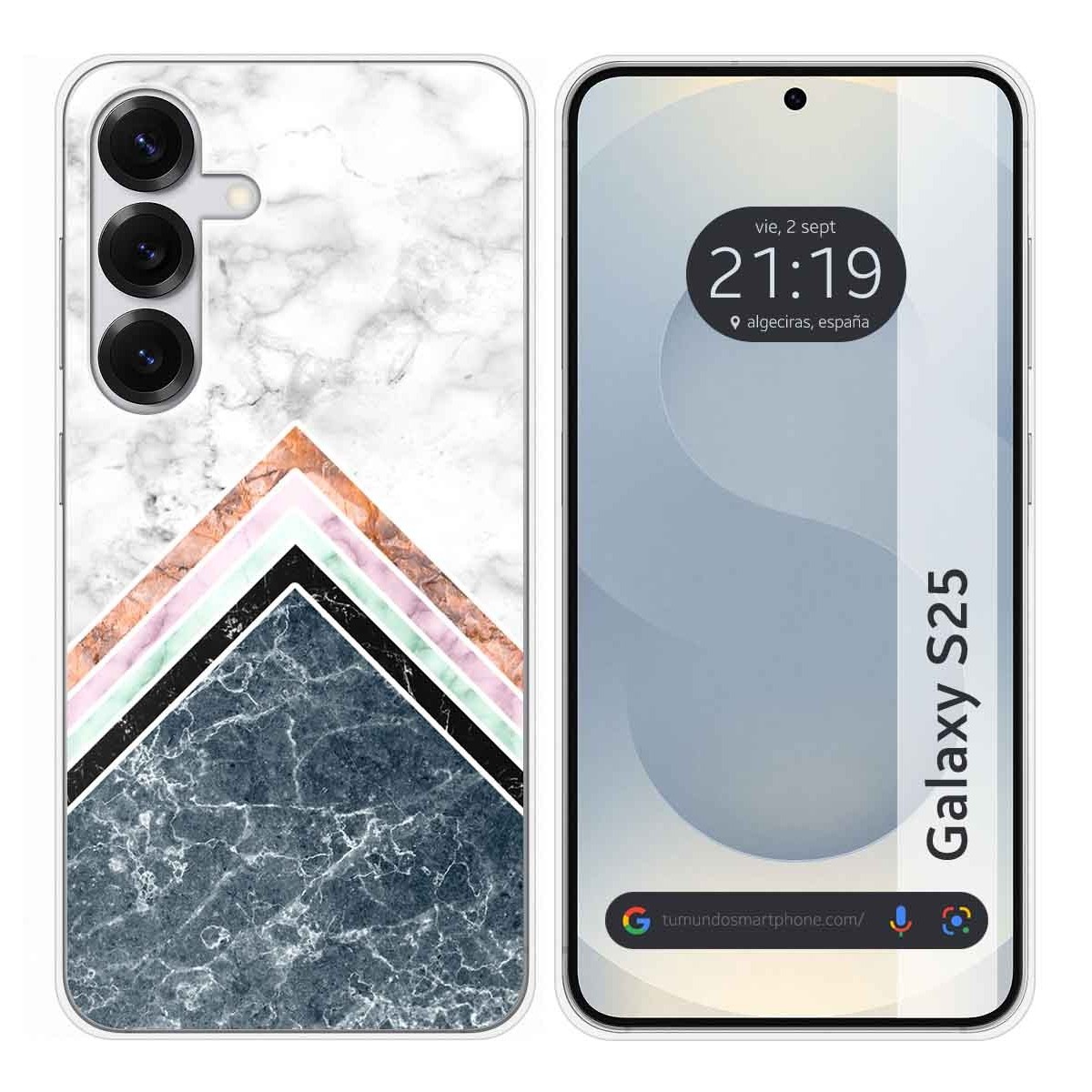 Funda Silicona para Samsung Galaxy S25 5G diseño Mármol 05 Dibujos