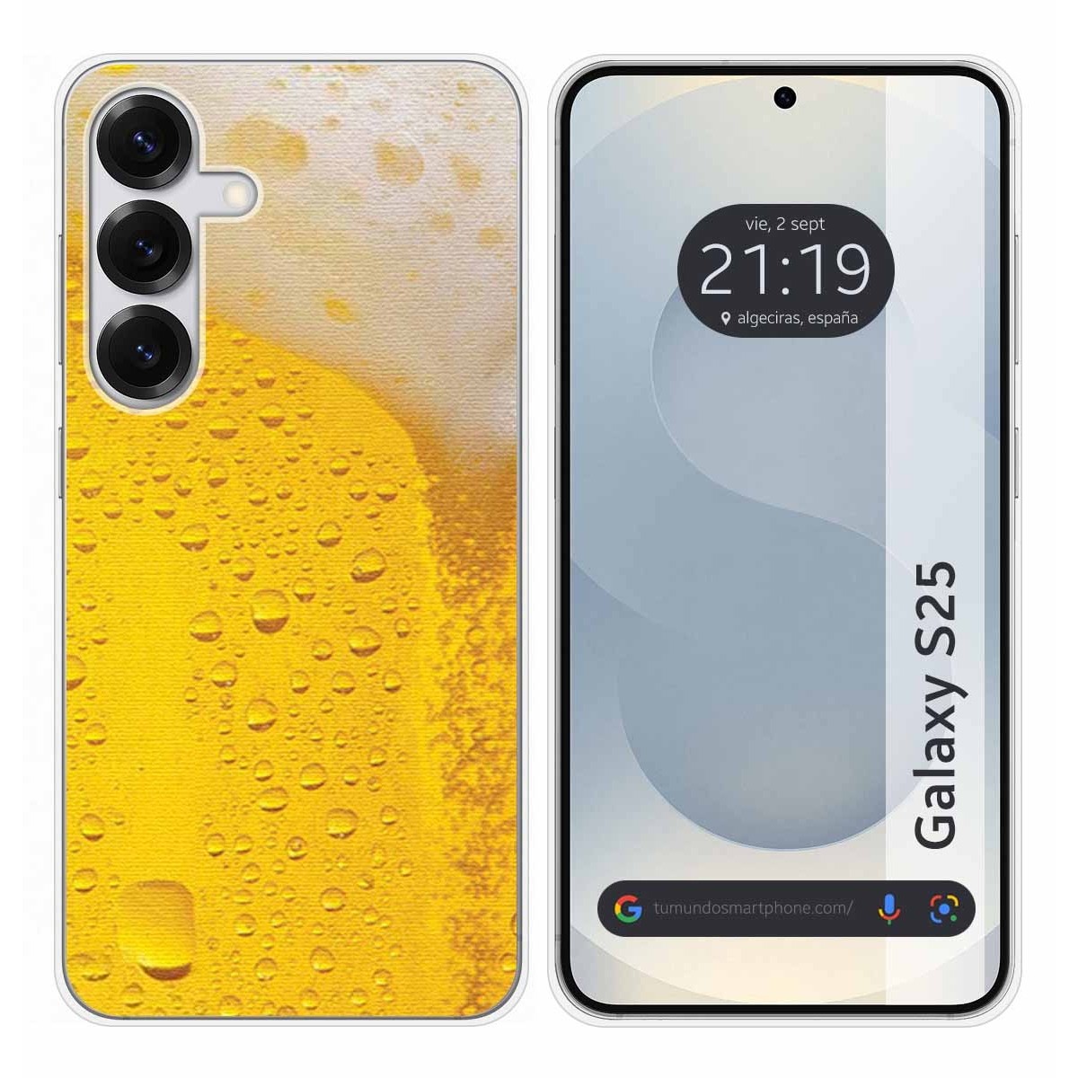 Funda Silicona para Samsung Galaxy S25 5G diseño Cerveza Dibujos