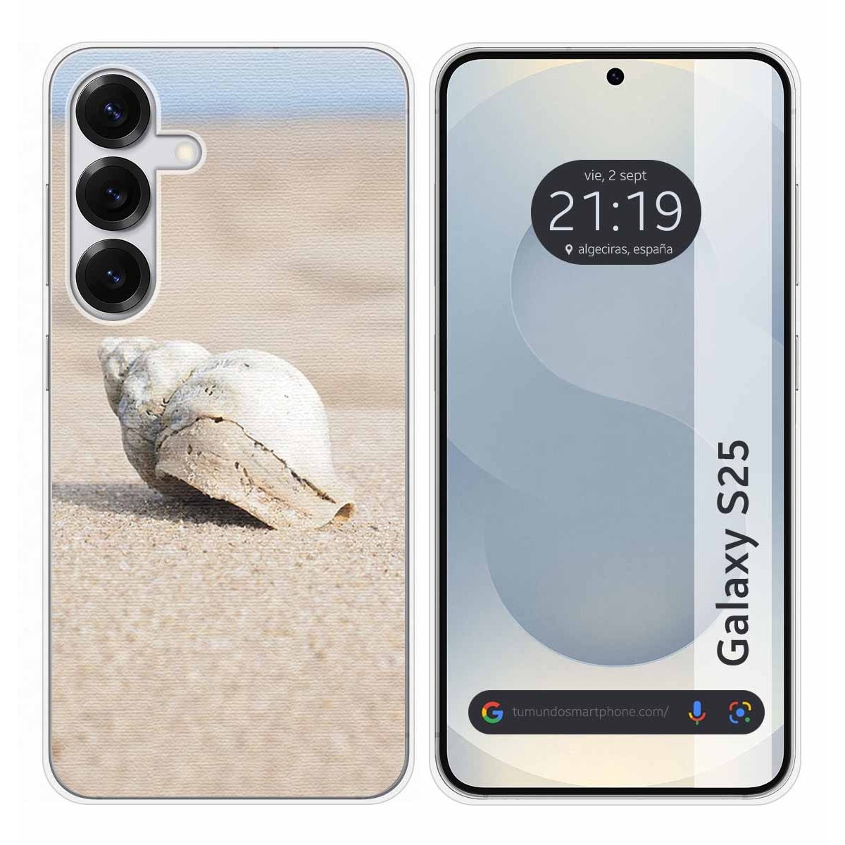 Funda Silicona para Samsung Galaxy S25 5G diseño Concha Dibujos