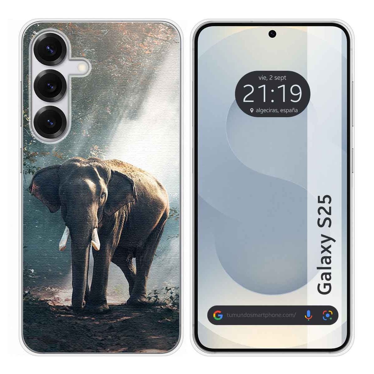 Funda Silicona para Samsung Galaxy S25 5G diseño Elefante Dibujos