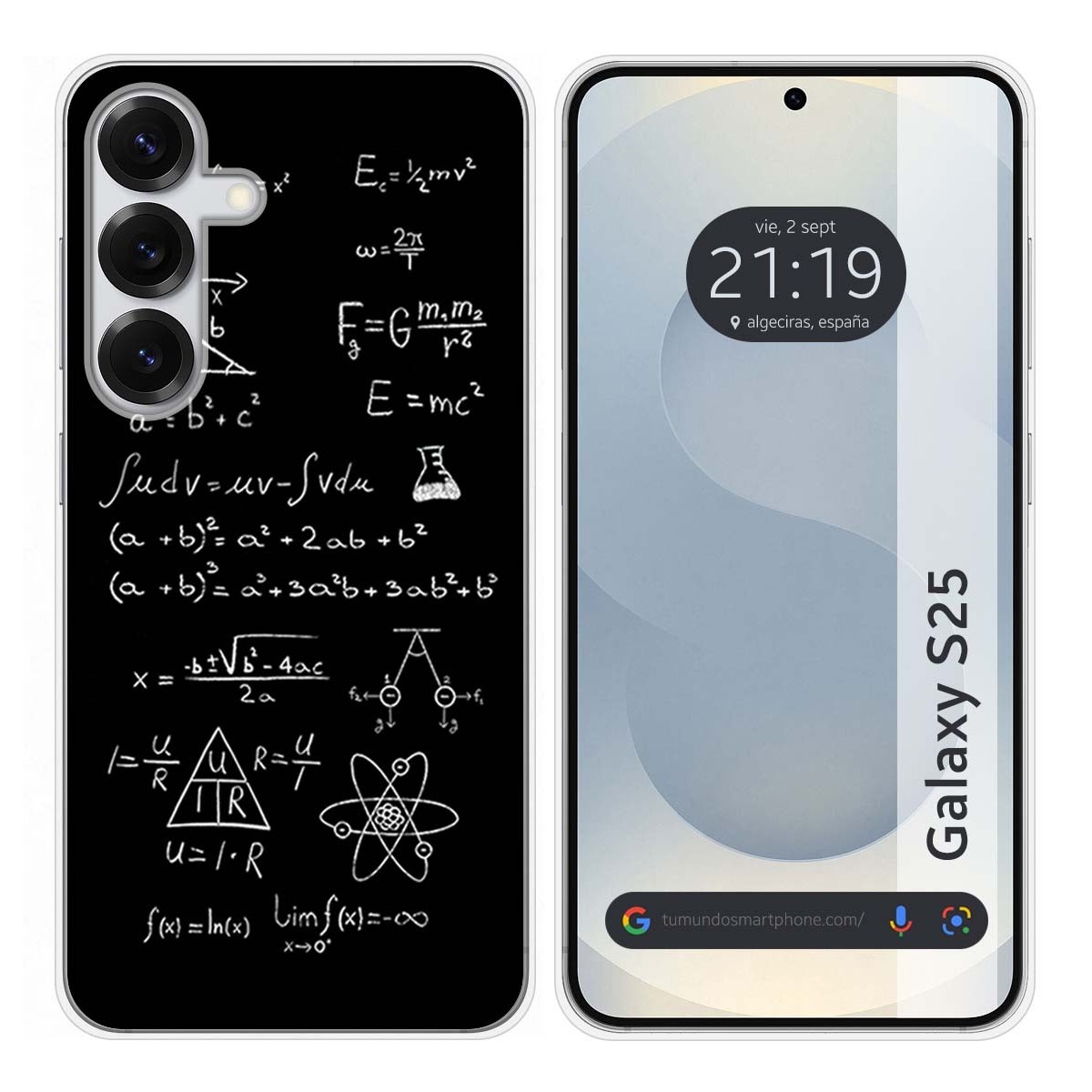 Funda Silicona para Samsung Galaxy S25 5G diseño Formulas Dibujos