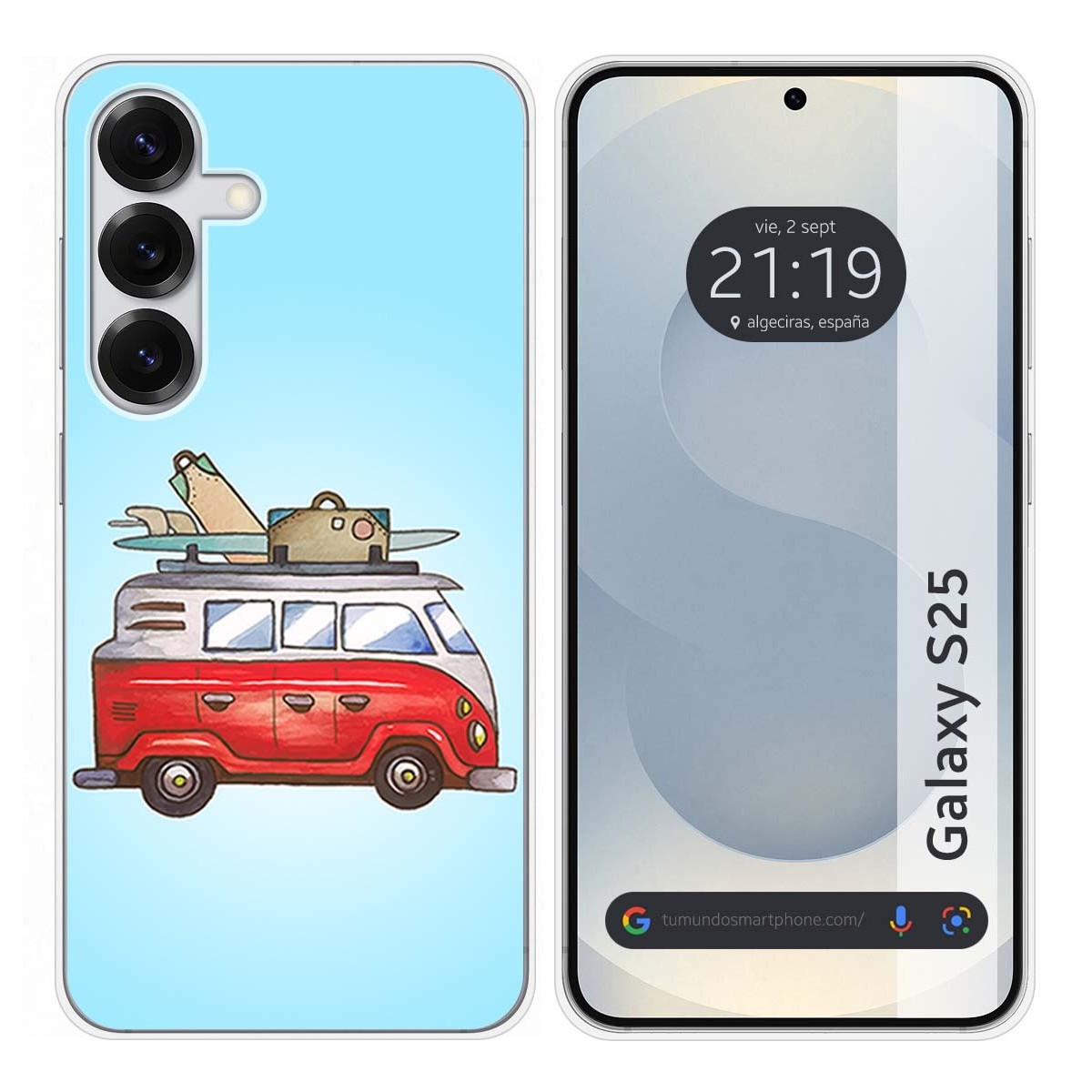 Funda Silicona para Samsung Galaxy S25 5G diseño Furgoneta Dibujos